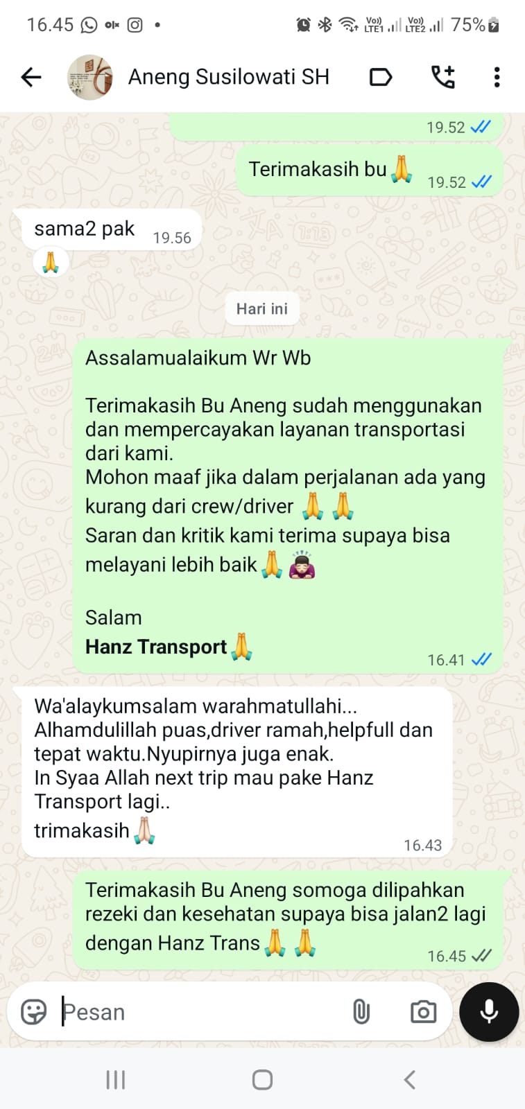 Testimoni Pelanggan